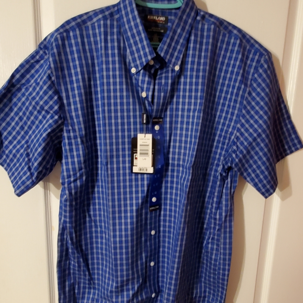 Men's new short sleeve button up shirt